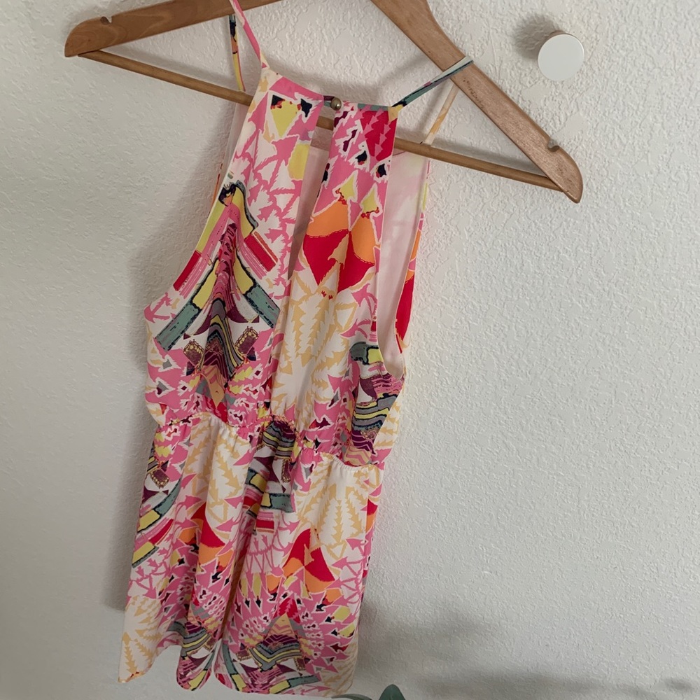 Pink Print Mini Dress - Picture 2 of 3